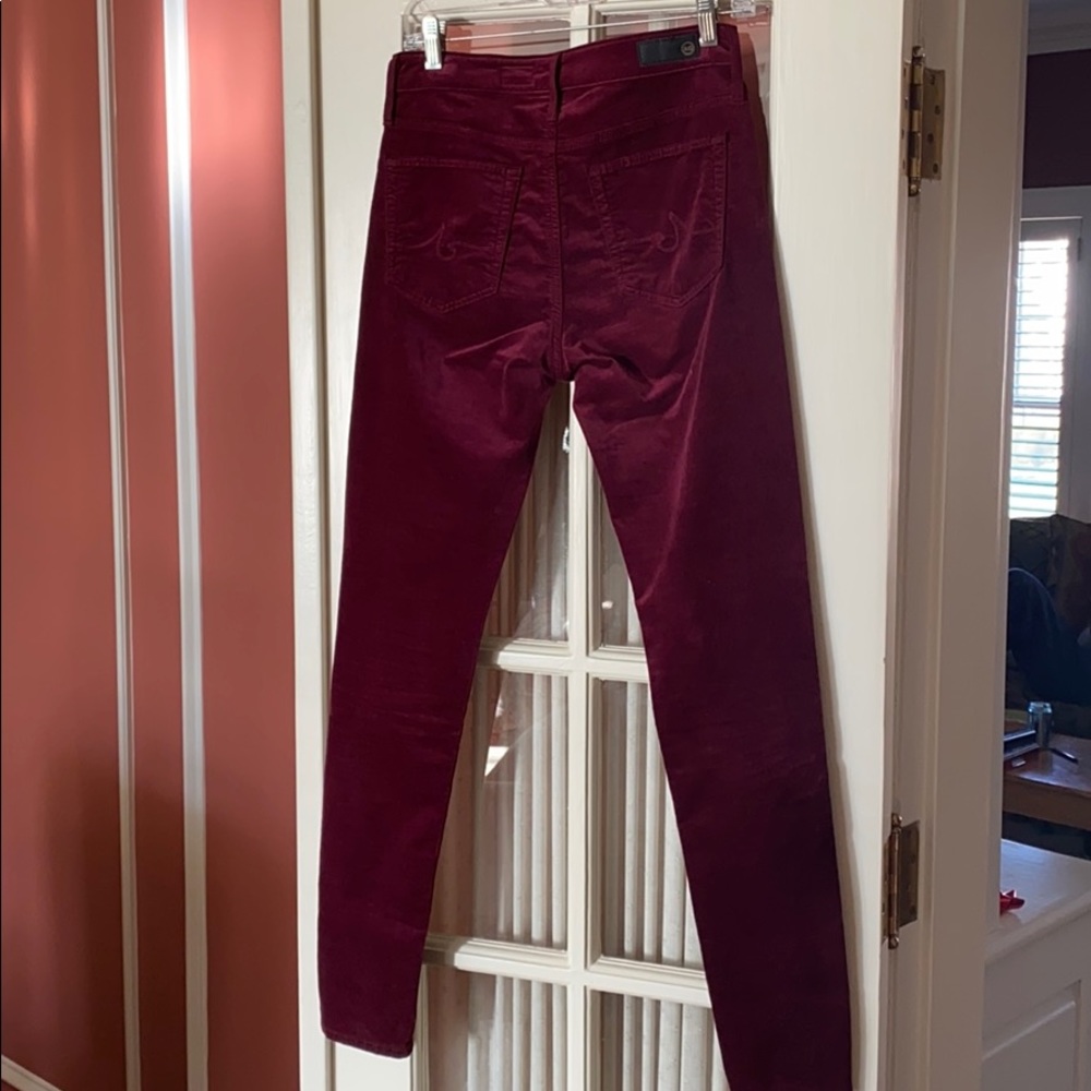 AG Crimson Corduroy Ankle Skinny Pants - 27 - Picture 4 of 7